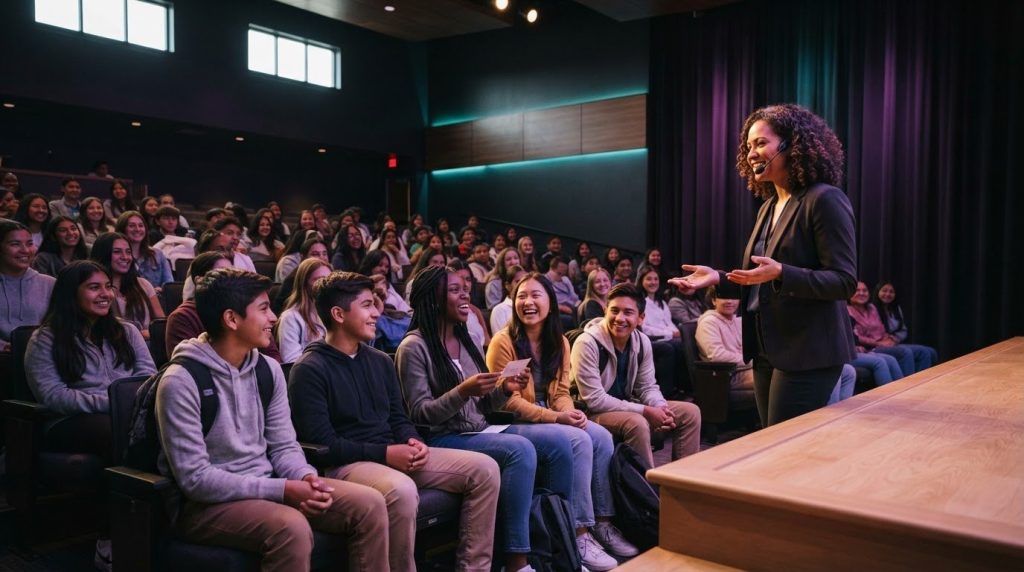 High school speaker for freshmen orientation: choosing a fit